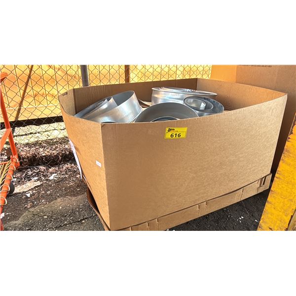 BIN OF ASSORTED ITEMS INCLUDING EXPANDABLE MACHINE ADAPTERS , METRIC COLLARS, IMPERIAL COLLARS AND
