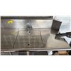 Image 3 : HEAVY DUTY STAINLESS STEEL COMMERCIAL PREP TABLE WITH BUILT-IN SINK AND FAUCET