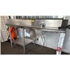 Image 4 : HEAVY DUTY STAINLESS STEEL COMMERCIAL PREP TABLE WITH BUILT-IN SINK AND FAUCET