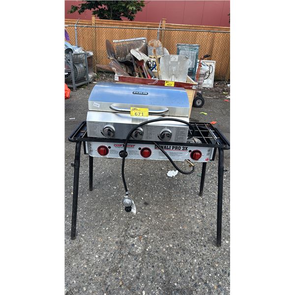 DENALI PRO 3X PROPANE BARBECUE *WORKING CONDITION UNKNOWN/MAY BE MISSING PARTS & OR PIECES*