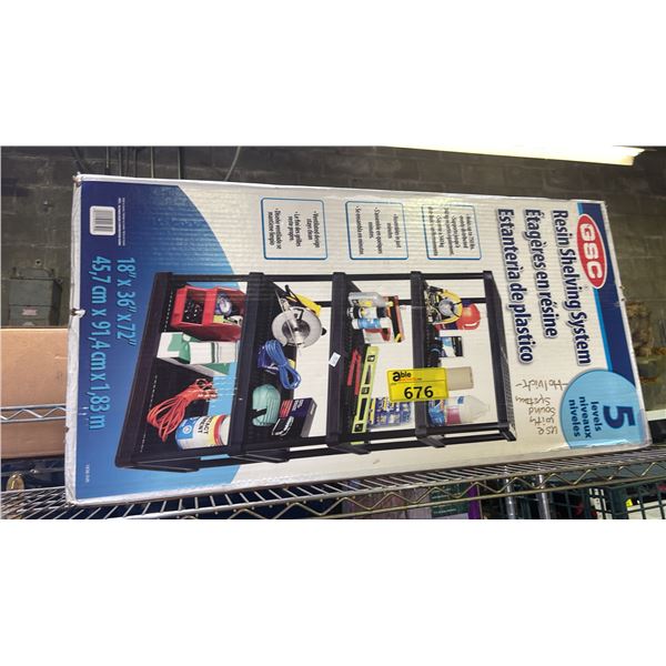 GSC 5-TEIR RESIN SHELVING SYSTEM *IN BOX*