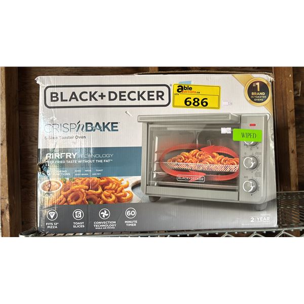 BLACK DECKER CRISP N BAKE 6-SLICE TOASTER OVEN