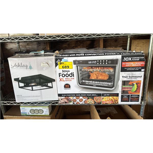 NINJA FOODI XL PRO AIR OVEN 1800W AND ASHLEY HARBOUR LIGHTING