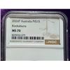Image 3 : PLATINUM COIN! AUSTRALIA 1/10TH TROY OUNCE PLATINUM - 2026P - MS70