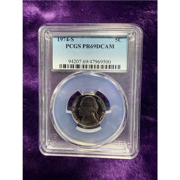 JEFFERSON NICKEL - 1974S - PR69DCAM