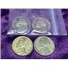 Image 1 : JEFFERSON NICKELS - WAR NICKELS 1942S, 1944P AND 2003S (X2); LOT OF 4