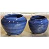 Image 4 : Handcrafted Stoneware Pottery Set in Cobalt Blue Glaze, Signed