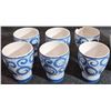 Image 2 : Blue and White Ceramic Pitchers and Cups with Swirl Pattern