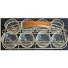 Image 5 : Silhouette Serving Tray with Rose Design and Mid-Century Glasses in Gold-Tone Carrier
