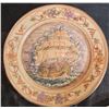 Image 5 : Decorative Plates and Tray: Silver Plate, Peacock Tray, and Ceramic Ship Plate