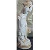Image 2 : Porcelain Figurine of Woman Carrying Basket, 21 Inches Tall