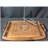 Image 2 : Carving Set With Wooden Board and Antler Handles