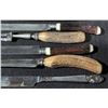Image 4 : Carving Set With Wooden Board and Antler Handles