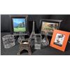 Image 1 : Decorative Frames, Glassware, and Eiffel Tower Figurines