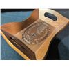 Image 9 : Wooden Magazine Rack with Top Shelf and Small Decorative Tray