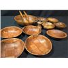 Image 2 : Mid-Century Modern Wooden Salad Bowl Set With Accessories