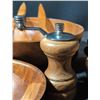 Image 5 : Mid-Century Modern Wooden Salad Bowl Set With Accessories