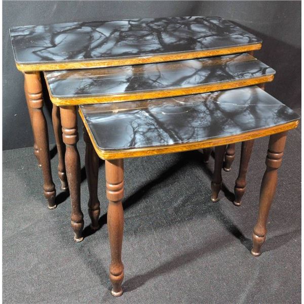Resin-Like Topped Nesting Tables