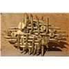 Image 1 : Brass and Metal Outdoor Decorative Wall Accent, 28 x 44 Inches