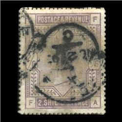 1883 RARE British 2.5 Shilling Victoria Stamp Hi Grade (STM-0041)