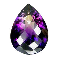 35.35ct AAA If Pear Checker Cut Bi-Color Ametrine  (GEM-17082)