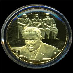 .75oz Franklin Mint PR70 DCAM 24k plated Sterling Silver Round History of the American Presidency F.
