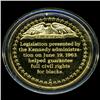 Image 2 : .75oz Franklin Mint PR70 DCAM 24k plated Sterling Silver Round History of the American Presidency J.