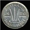 Image 2 : 1950 Australia Silver 3 Pence Hi Grade Rare Multi-Error (COI-6672)
