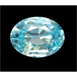 1.75ct Charming Oval Sea Foam Blue Natural Zircon Cambodia (GMR-0930)