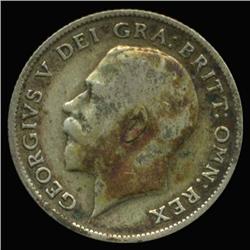 1921 British Silver Six Pence High Grade (COI-6789)