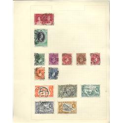 1930s/50s Nigeria Hand Made Stamp Collection Album Page 14 Pieces (STM-0261)
