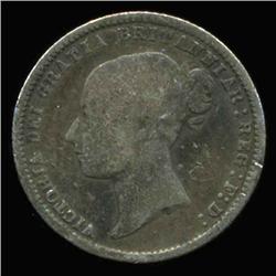 1873 British Silver Six Pence High Grade (COI-6783)