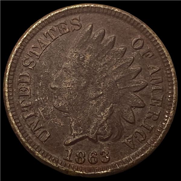 1863 Indian Head Cent NEARLY UNCIRCULATED