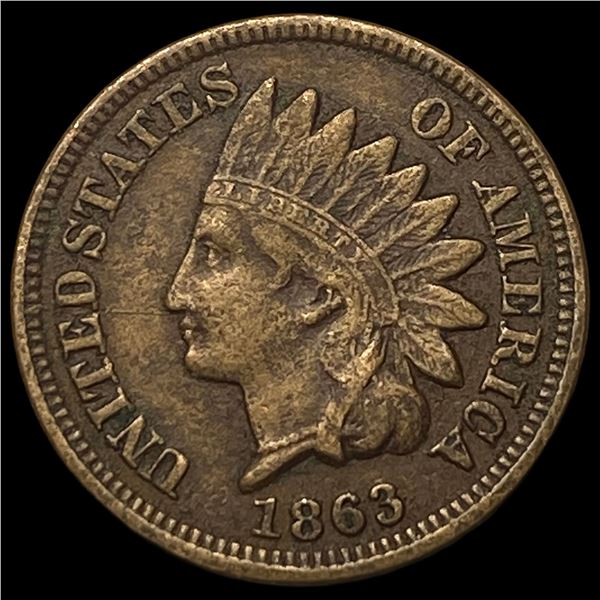 1863 Indian Head Cent NEARLY UNCIRCULATED