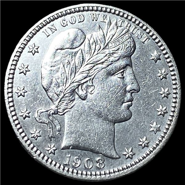 1908-S Silver Barber Quarter UNCIRCULATED
