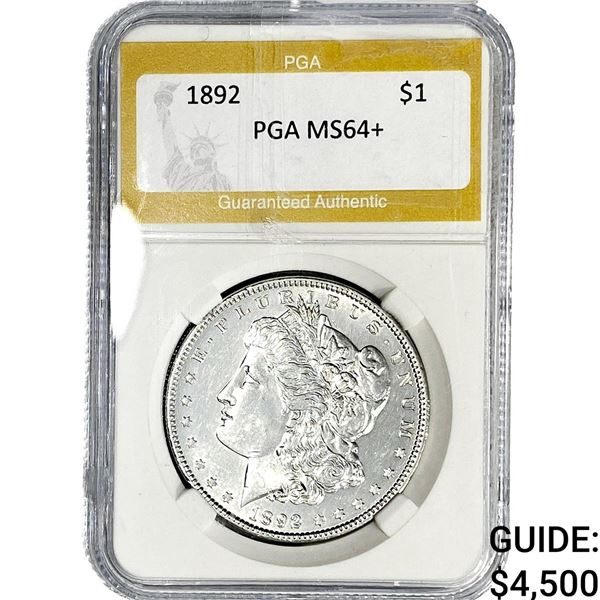 1892 Morgan Silver Dollar PGA MS64+