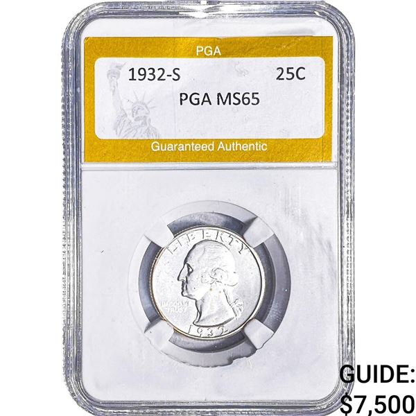 1932-S Washington Silver Quarter PGA MS65
