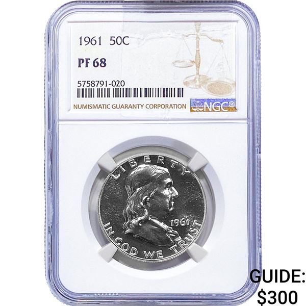 1961 Franklin Half Dollar NGC PF68