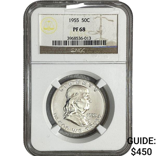 1955 Franklin Half Dollar NGC PF68