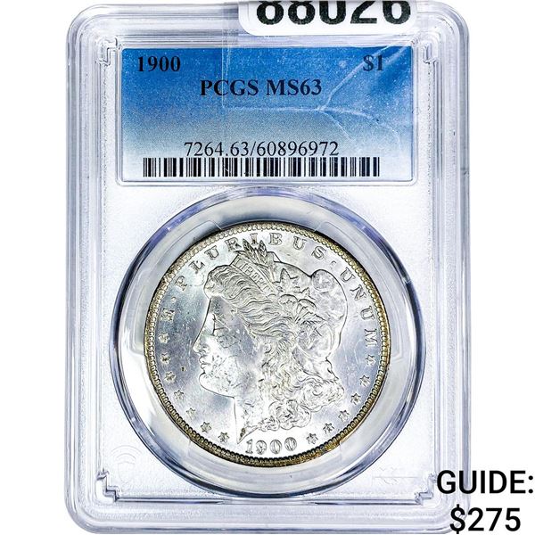 1900 Morgan Silver Dollar PCGS MS63