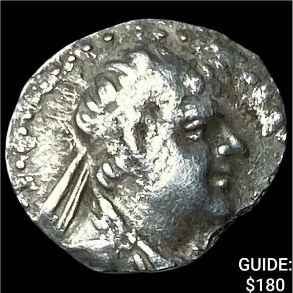 Greco-Bactria Eucratides I 171-145 BC Silver Obol NEARLY UNCIRCULATED