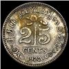 Image 2 : 1922 Ceylon Silver 25 Cents