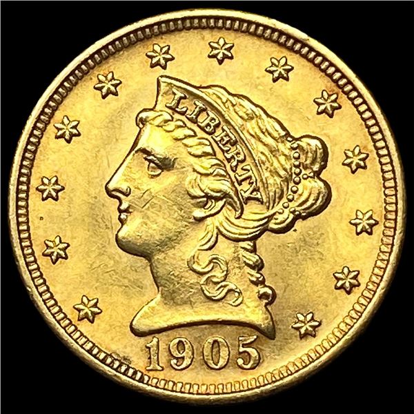 1905 Liberty Head Gold Quarter Eagle $2.50 UNCIRCULATED