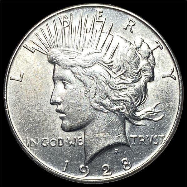 1928-S Silver Peace Dollar CHOICE AU
