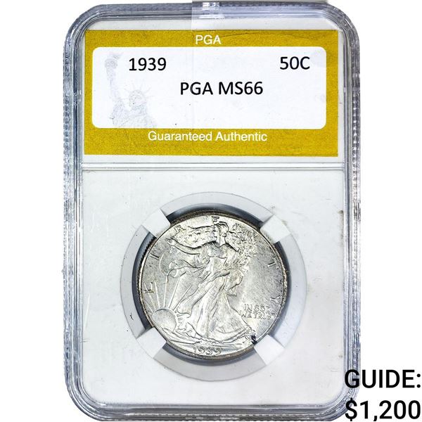 1939 Walking Liberty Half Dollar PGA MS66