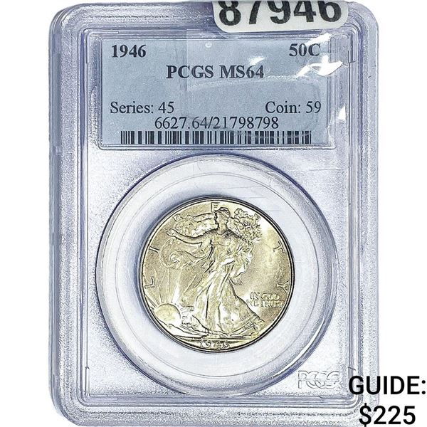 1946 Walking Liberty Half Dollar PCGS MS64