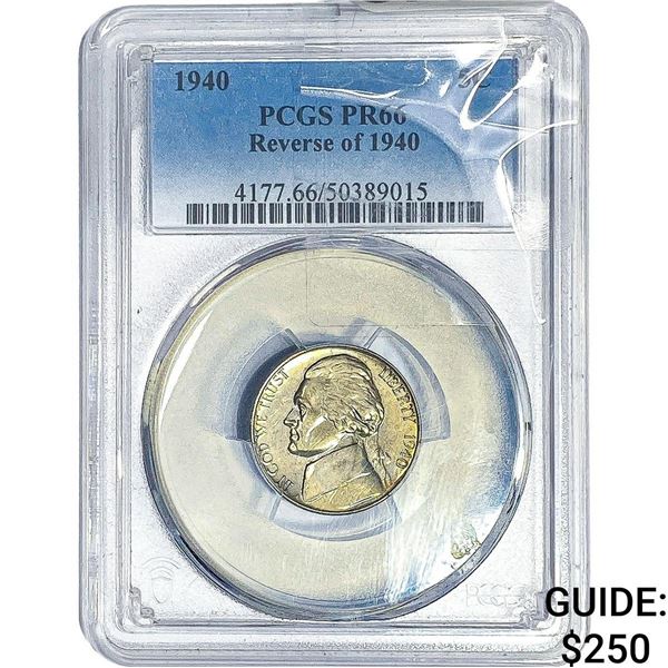 1940 Jefferson Nickel PCGS PR66