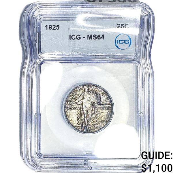 1925 Standing Liberty Quarter ICG MS64