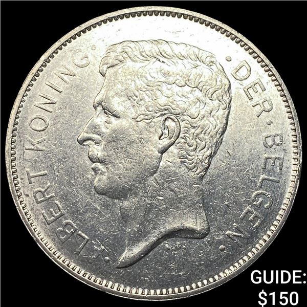 1932 Belgium Silver 20 Francs