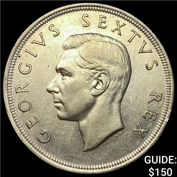 1951 Souith Africa Silver 5 Shillings
